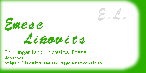 emese lipovits business card